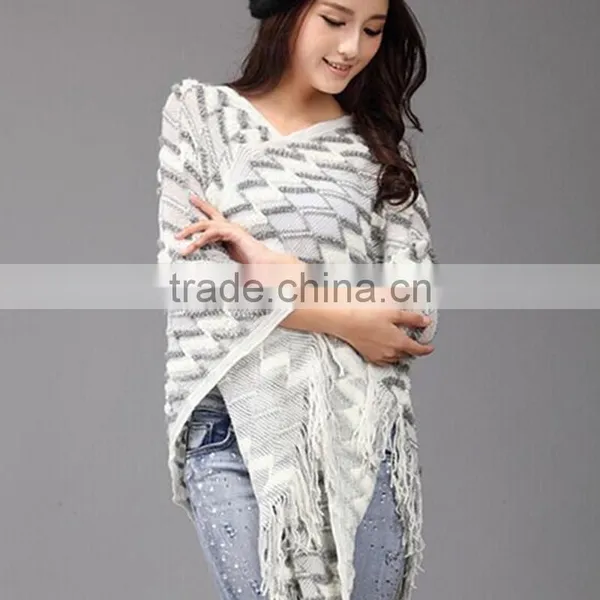 Latest Design Different Color Choice Women Batwing Sleeve Solid Stitching Knit Cardigan New Sweater photo-5