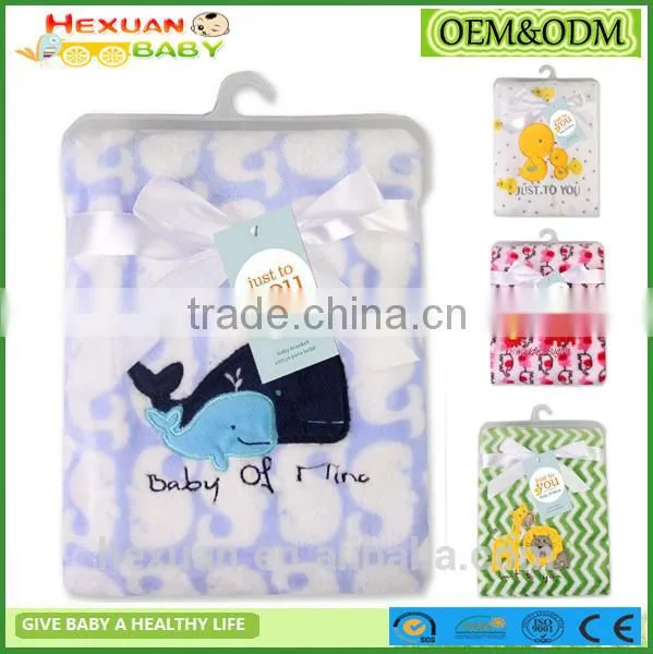 Cute Plain Animal Hood Blanket With Baby Coral Fleece Blanket