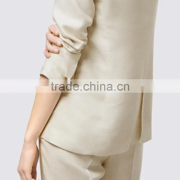 Custom Logo Ladies White Formal Pant Suits photo-6