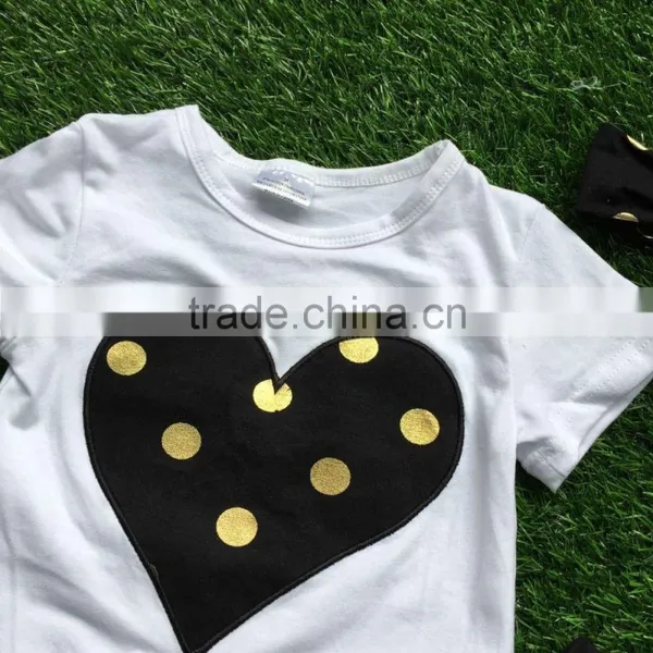 Baby Girls Boutique Clothing Girls Heart Outfits Children Short Sleeve Summer Outfits Ruffle Polka Dot Shorts With Accessories photo-3