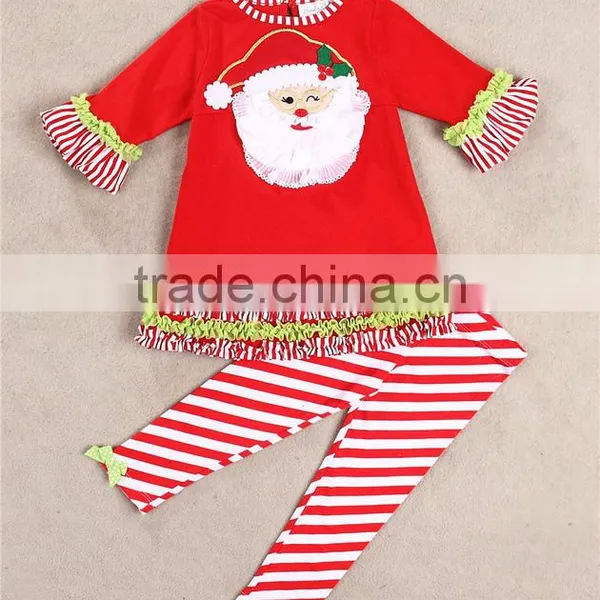 Santa Claus Stripe High Quality Christmas Children Outfit