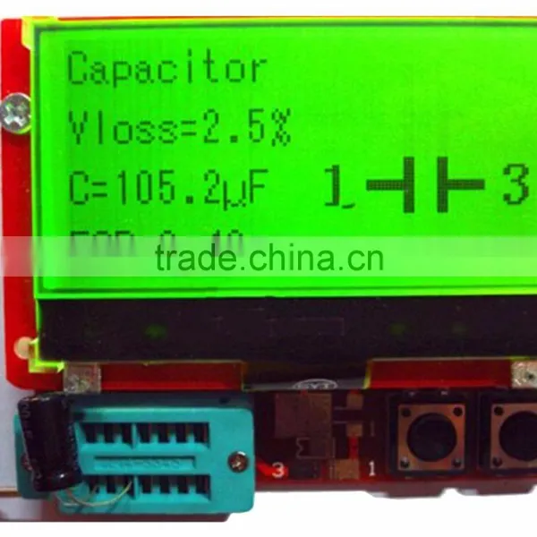 Mega328 Transistor Tester Diode Triode Inductor Capacitance ESR Meter Digital Led MOS NPN Tester Meter 12864 Graphic DC 9V photo-2