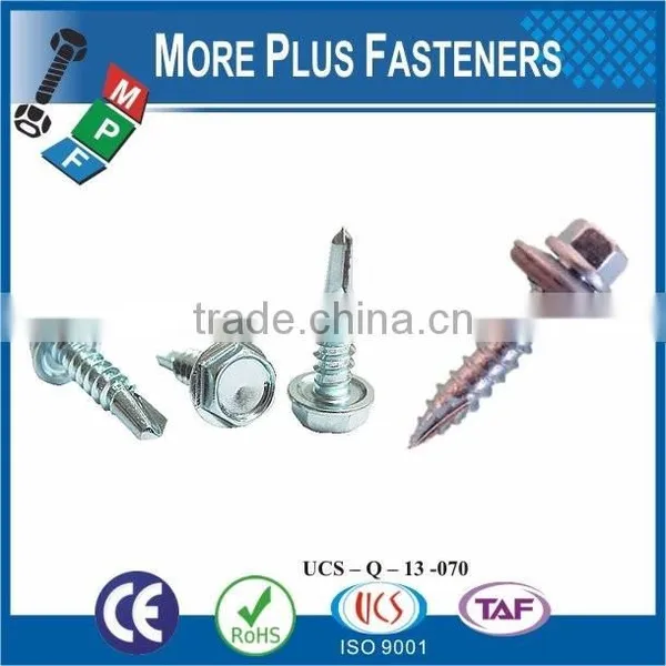 Made in Taiwan Customer Request High Quality Sell on Carbon Steel Hex Head Self Drilling Screws photo-3