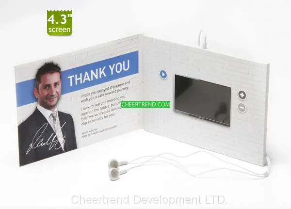Commercial Colorfull Design 4.3'' Video Brochure/ Video Book/ Tft Lcd Video Card photo-3