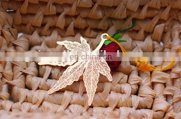 Golden Yellow Leaf Bookmarker, Business Gift Bookmarker photo-2