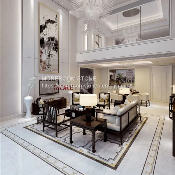 Interior Design Water Jet Marble Effect Porcelain Tile