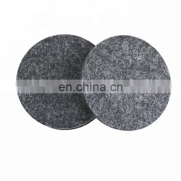 1 Set 6 Pcs 5mm Thickness Round Grey Color Polyester Felt Coaster With Customized Shape photo-6