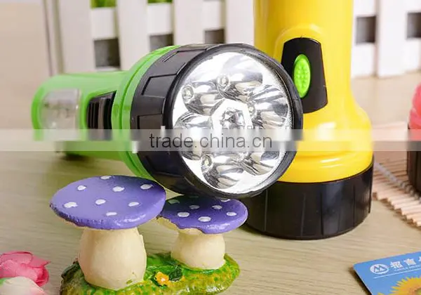 Indoor Cheap 6+3led Plastic Rechargeable Flashlight photo-5