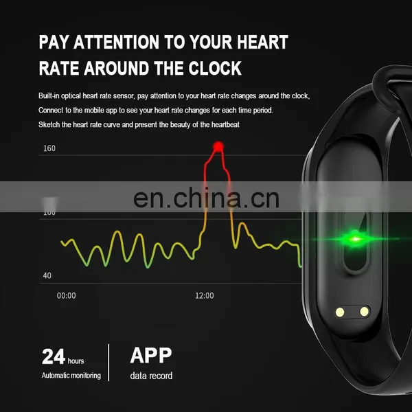 M4 Smartwatch Heart Rate Color Screen M3 M4 Smart Watch Sport Fitness Bracelet photo-5