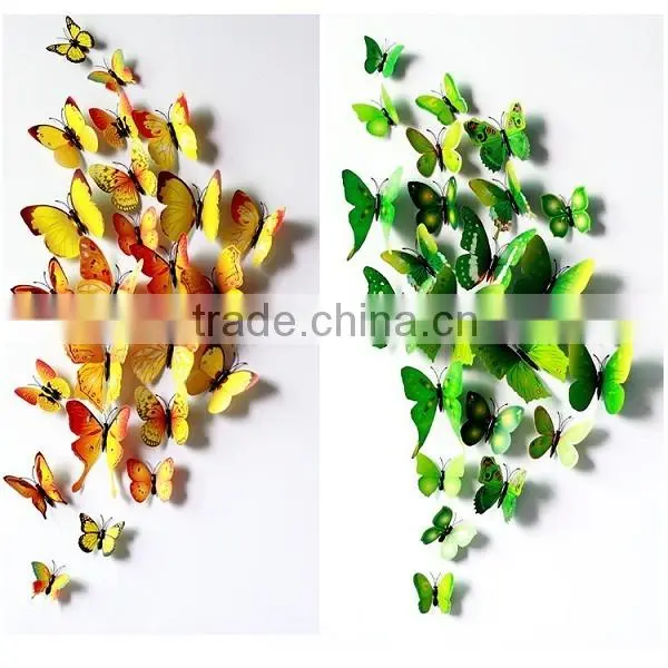 Colorful 3d Butterfly Sticker Art Design Decal Wall Stickers Home Room Decor SD102 photo-2