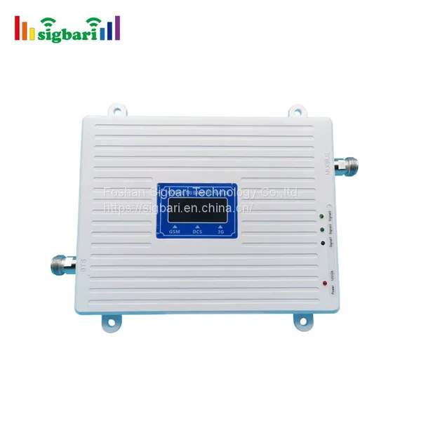 Sigbari Hot Selling tri-band repeater 2g 3g 4g 900 1800 2100MHz LCD display Booster