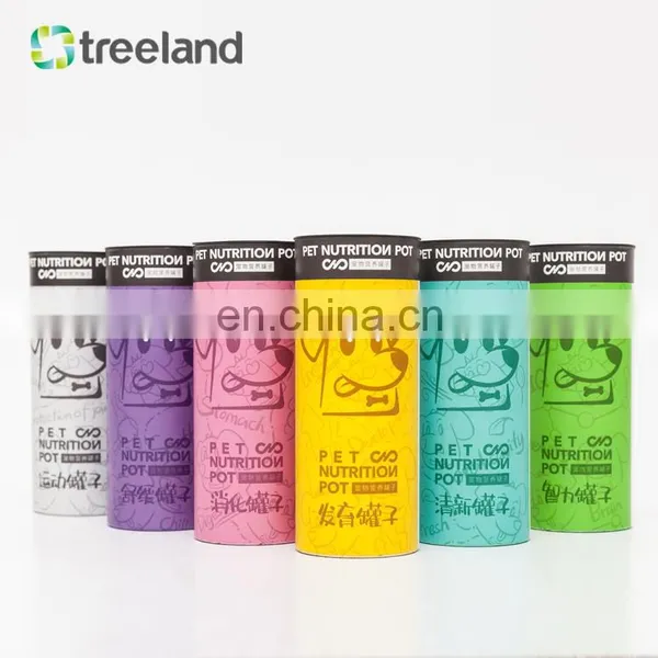 Personalized Cardboard Box Pet Nutrition Paper Canister Round Paper Tube photo-2