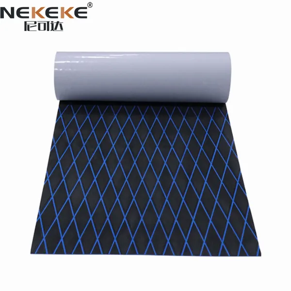 NEKEKE 70*190*0.6 cm Black + Blue + Diamond on Surface Boat Yacht Marine EVA Deck Foam Sheet Composite Outdoor Decking photo-4