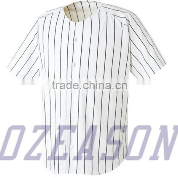 Wholesale Pinstripe Baseball Jersey,Striped Baseball Uniform Design photo-2