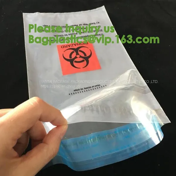 Lab Bags Specimen Bags Zip Bag, Medical Grade Laboratory Specimen Bag, Three Wall Biohazard Specimen Bag With a Document photo-5