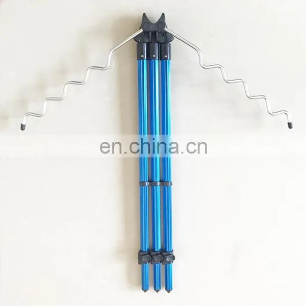 Outdoor Fishing Rod Telescopic Support 9 Rods Holder Sea Beach Fishing Rod Rests Tripod Stand Holder photo-3