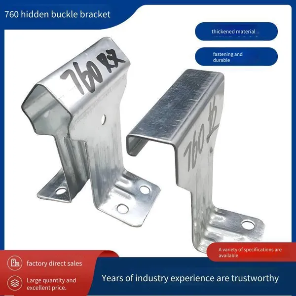 Type 760/820 Color Steel Tile Brackets, Angle Chi 840 Type Color Steel Plate Roof Fixed Hidden Fastener Tile Clips photo-3