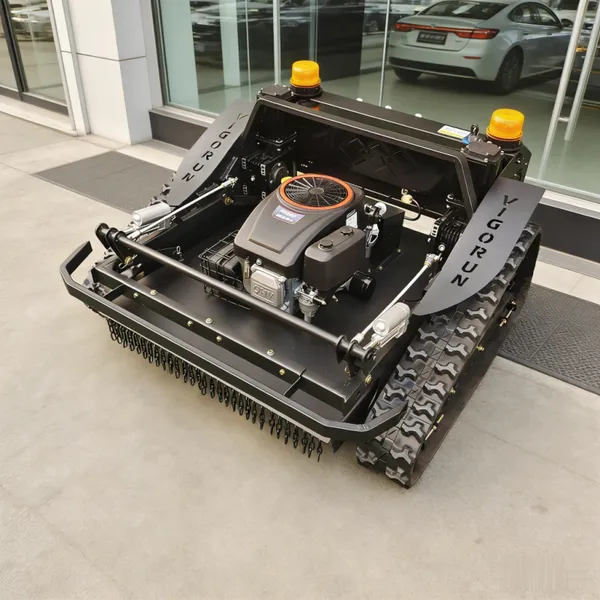 Multi-purpose Single Cylinder 4 Stroke Gasoline Engine Sharp Blade Remote Control Tracked Weeding Machine
