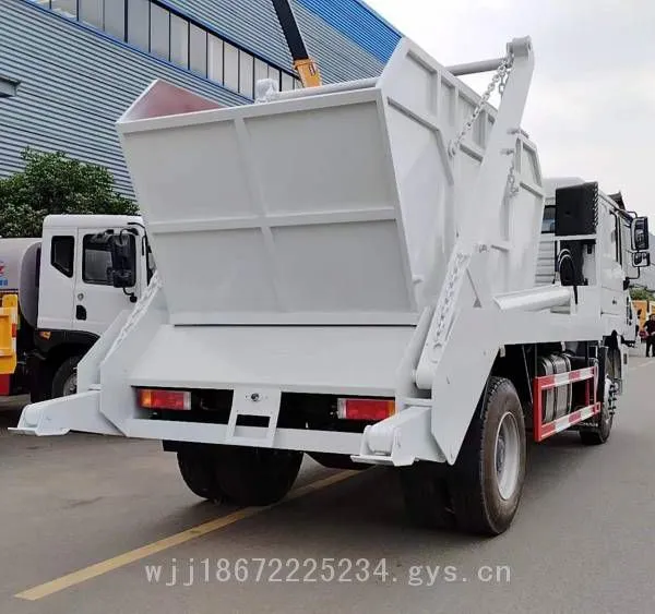 Shaanxi Automobile 6-cubic-meter and 8-cubic-meter Export-type Swing Arm Garbage Trucks, 4-wheel Drive Boat-shaped Garbage Bins Matched With Hook Lift Trucks photo-5