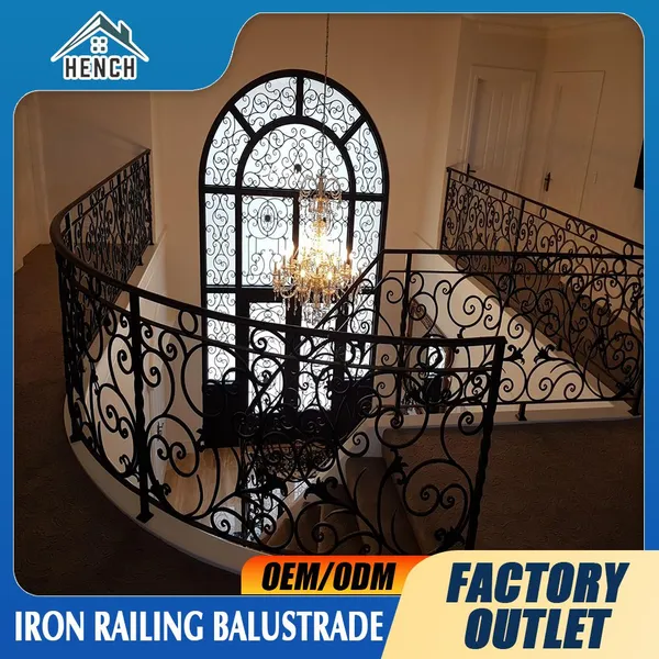 Wrought Iron Railing Balcony Balustrades Stair Fence For Sale