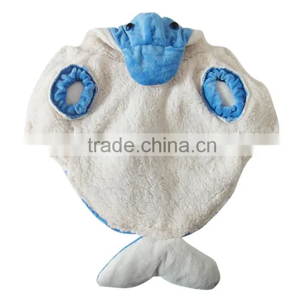 Suitable for Autumn Winter Double Layer Cut Hair Royal Velvet Blue Dolphin Pet Clothes photo-4