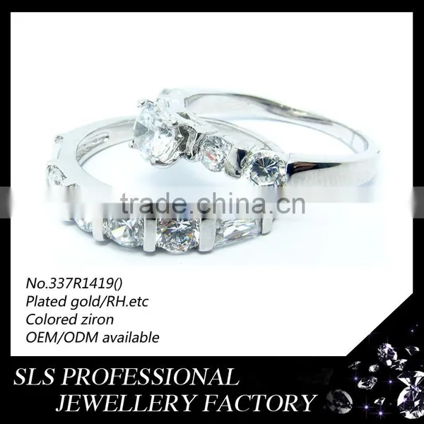 925 Silver Couple Ring for People Wedding Ring Set Wholesale Zircon Stone Fashion Ring photo-2