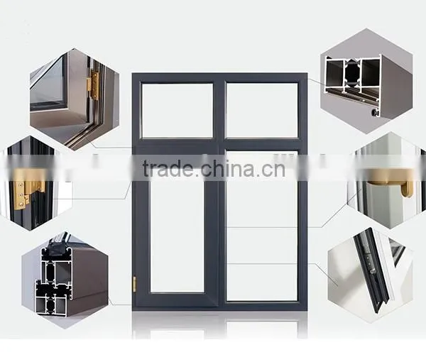 High Quality Waterproof Wood Double Glass Windows / Window Grill Design photo-5