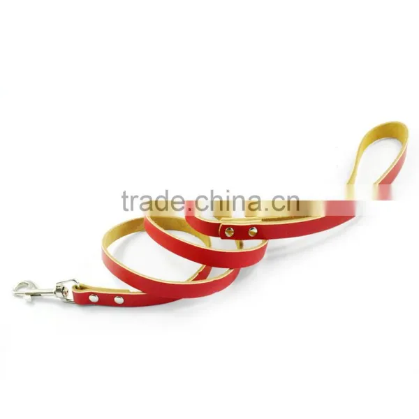China Supplier Flat Leather Walking Dog Leash photo-4