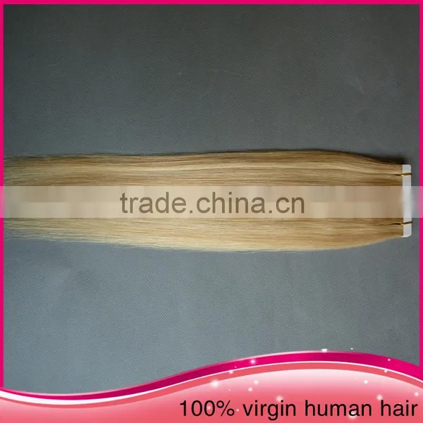 2015 Wholesale Cheap Double Sided Pu Hair Extension Unprocessed Brazilian Virgin Human Tape Hair Extension photo-5
