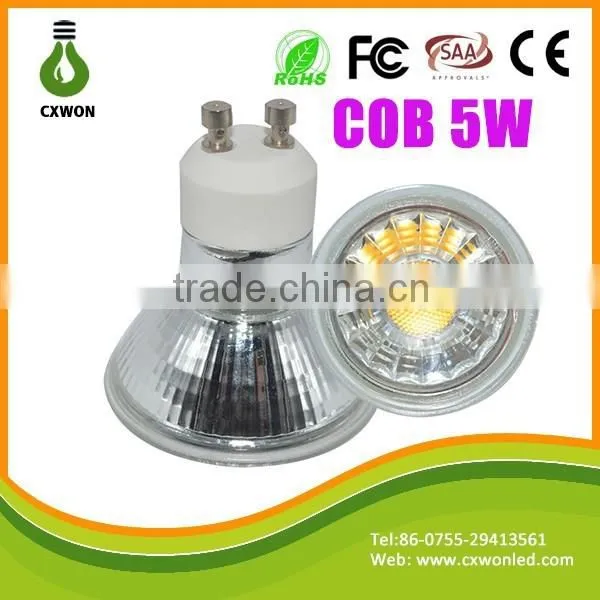 Gu10 Led Spot Lamp Cob 185-260v Input Voltage 5w Quartz Glass Cob Spotlight With ce Rohs photo-4