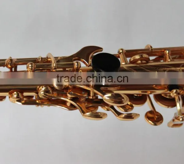 High Grade Bb Key Dark Gold Lacquer Straight Soprano Saxophone With G Key photo-5