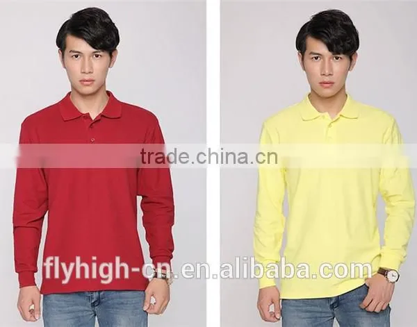 New Style Casual Long Sleeve Unisex Polo T Shirt photo-6