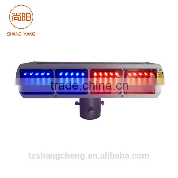 New Design High Power Traffic Solar Warning Light Double Side Solar Traffic Light