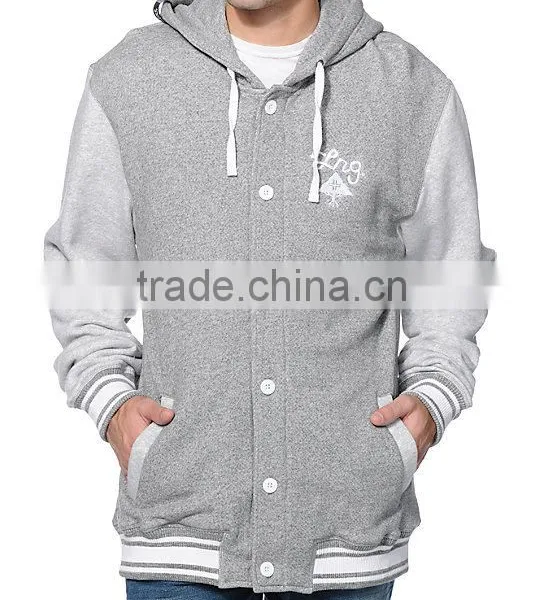 Customized Cotton Fleece Varsity Jacket,custom Pure Cotton Fleece Jacket,fashionwear Cotton Fleece Jacket photo-5