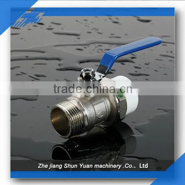 Factory Brass Valve Copper Ball Valve for Ppr Pipe Male Brass Ball Valve