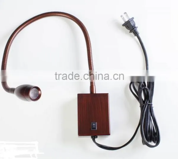 Flexible 3w Goose Neck Wall Light for Bed Reading Lamp photo-4