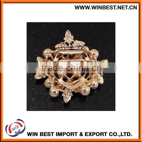 China Wholesale Costume Jewellery Trendy Brooches, Rhinestone Costume Jewelry photo-3