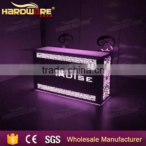 Hotel Event Use Square Iron Wedding Reception Table With Led Light photo-2
