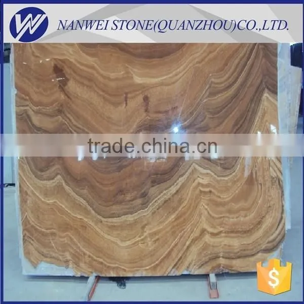 Brown Yellow Onyx Marble House Ground Tiles photo-4