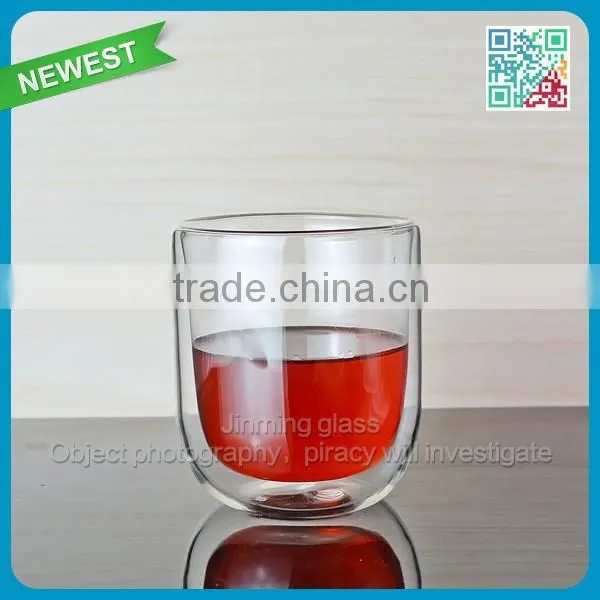 Newest Heat-resistant Double Wall Glass Cup Tea Cup Creative Cup Glass Transparent Circular no Cover photo-6