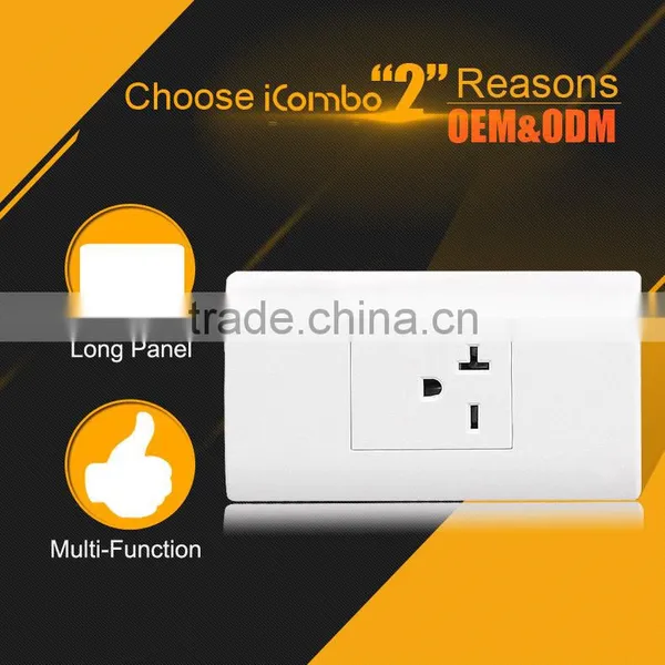 Icombo PB1520 1Gang 20A Usa Australian Plug Mutil Socket Outlet