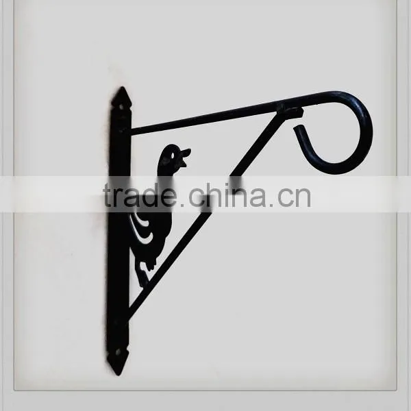 Decorative Wrought Iron Hooks Wall Hanging Flower Basket Hooks
