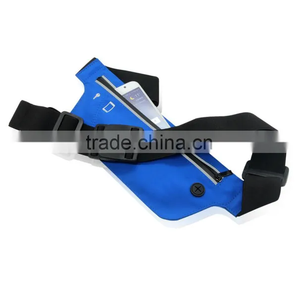 Unisex Gender Flip Belt Running Belt for Samsung S6 With Reflective Zipper photo-4