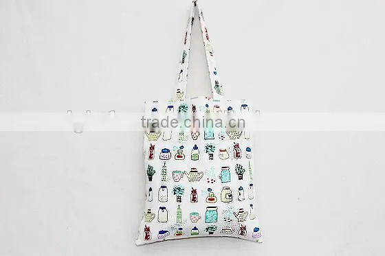 Prited Tea Set Bag, Tote Bag, Cotton Linen, Shoulder Bag, Tote Bag Pattern, Market Bag Grocery Bag, Printed Tote Bag, photo-4