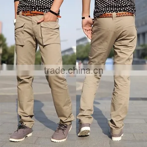 Chino Pant:drop Crotch Pant:Cheap Skinny Lightweight Military 100% Cotton Chino Casual Pant for Men:khaki Men's Public - OEM me photo-3