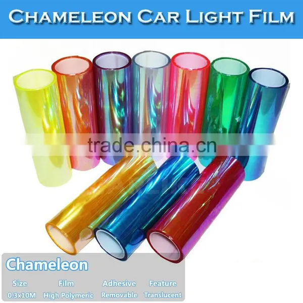 New Shiny Transparent Chameleon Color Change Vinyl Film Car Headlight photo-4