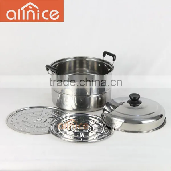Philippines/Indonesia Styles Stainless Steel #410 Steamer Pot With Steamer Rack photo-3