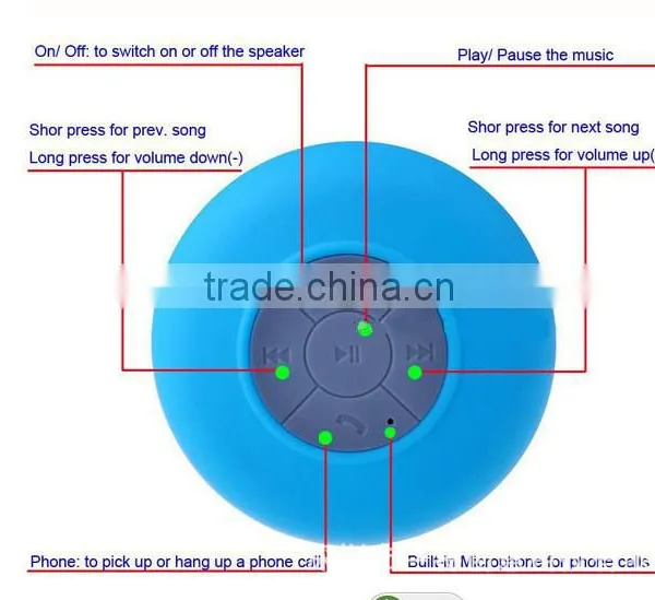 Mini Bluetooth Speaker Wireless Waterproof Bluetooth Speaker With Suction Cup for Smartphone photo-2