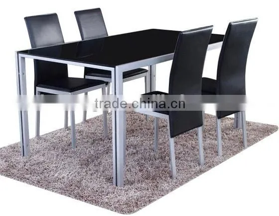 Glass Dining Table and Marble Dining Table Set HD115 photo-4