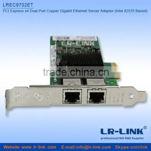 LREC9702ET PCI Express x4 Dual Port Copper Gigabit PCI Express x4 Network Card(Intel 82576 Based) photo-2